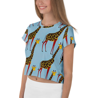 Crop Tee - Giraffe Groove