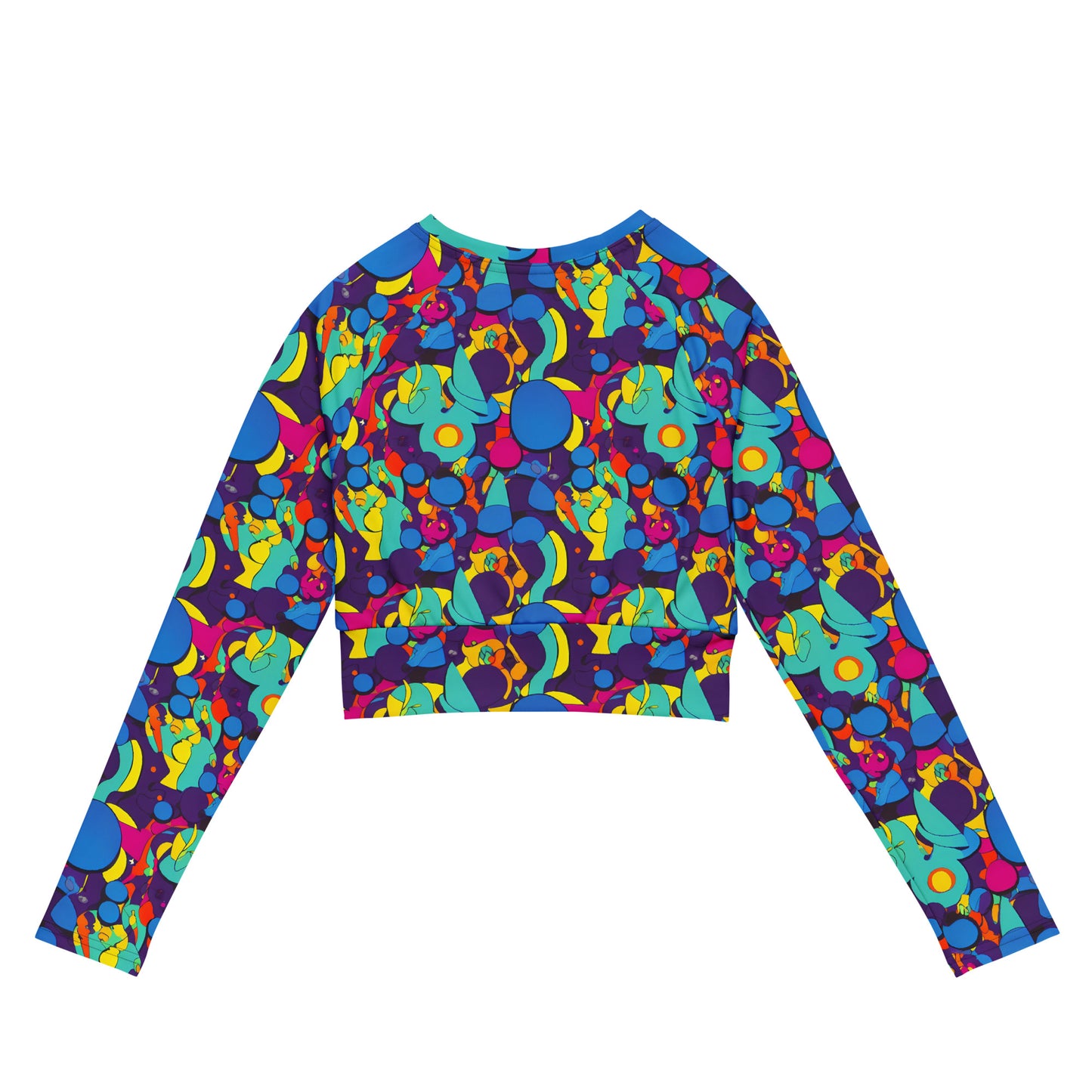 Long Sleeve Crop Top - Psychedelic Harmony