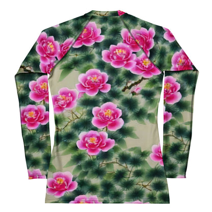 Women's Rash Guard - Blossom Reverie