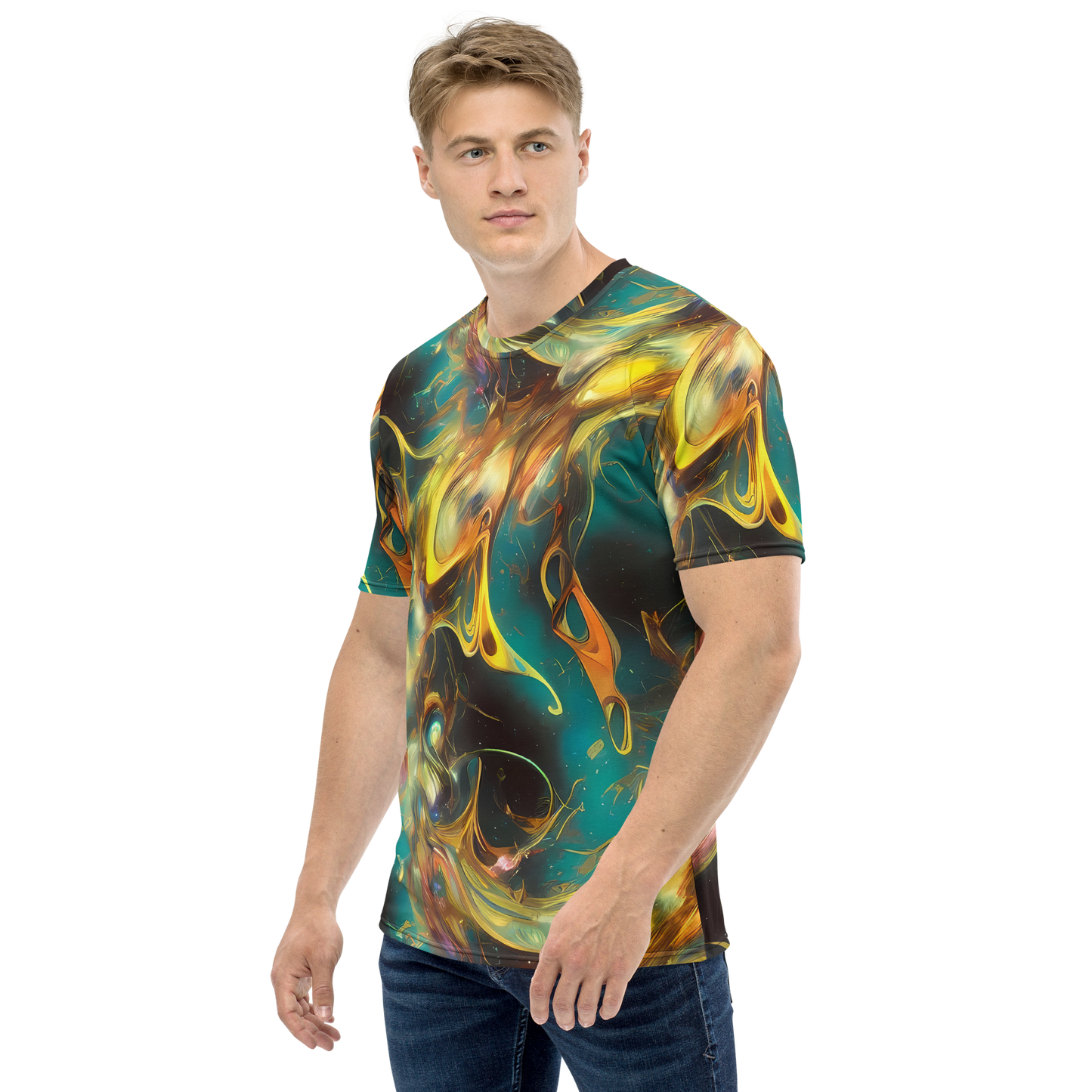 Men's Crew Neck T-Shirt - Elegant Whirl