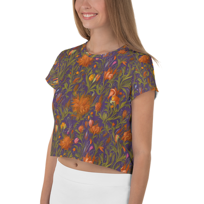 Women's Crop Tee - Botanical Nebula