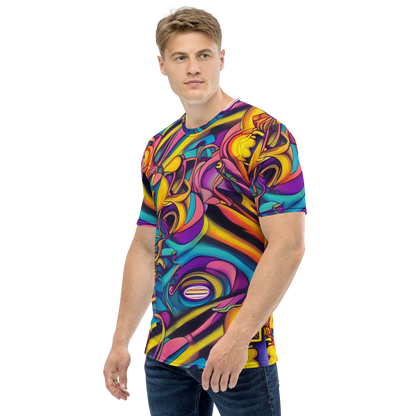 Men's Crew Neck T-Shirt - Pre-Raphaelite Wave