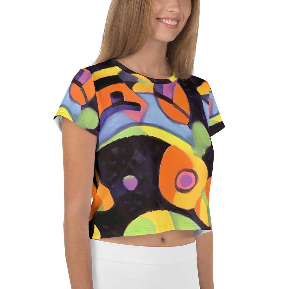 Women's Crop Tee - Neon Symphony