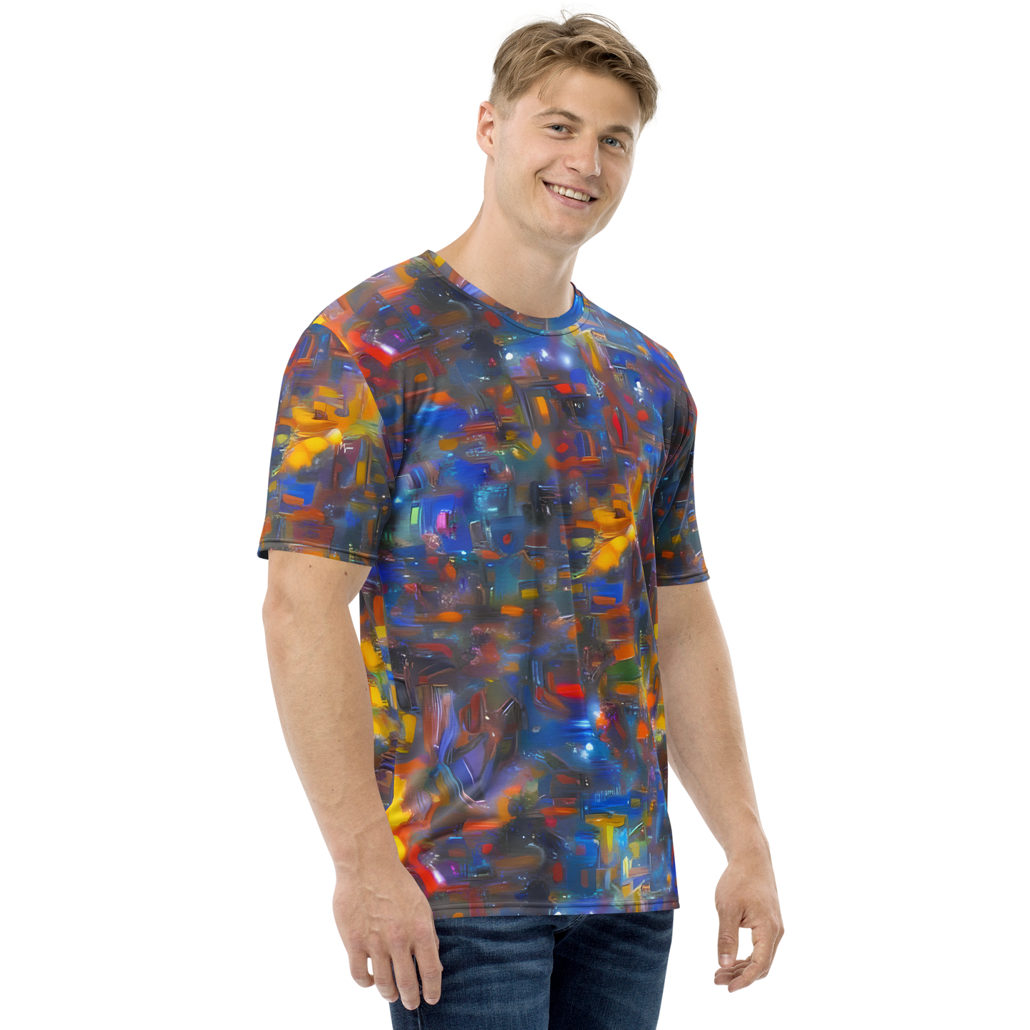 Men's Crew Neck T-Shirt - Abstract Conflux