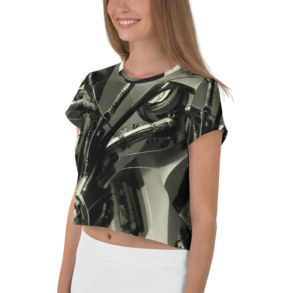Women's Crop Tee - Cyber Reverie