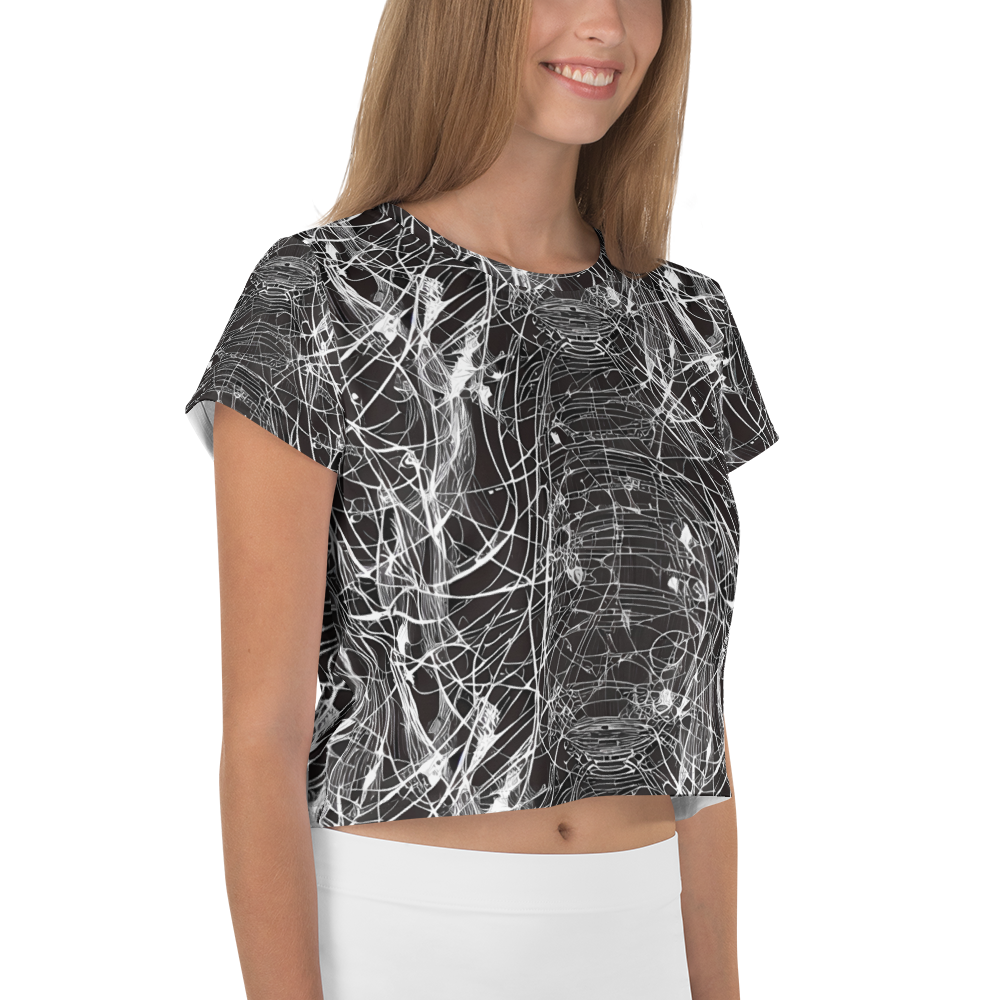 Women's Crop Tee - Cyber Lattice