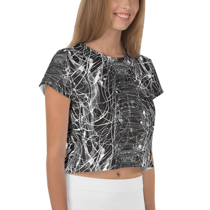 Women's Crop Tee - Cyber Lattice