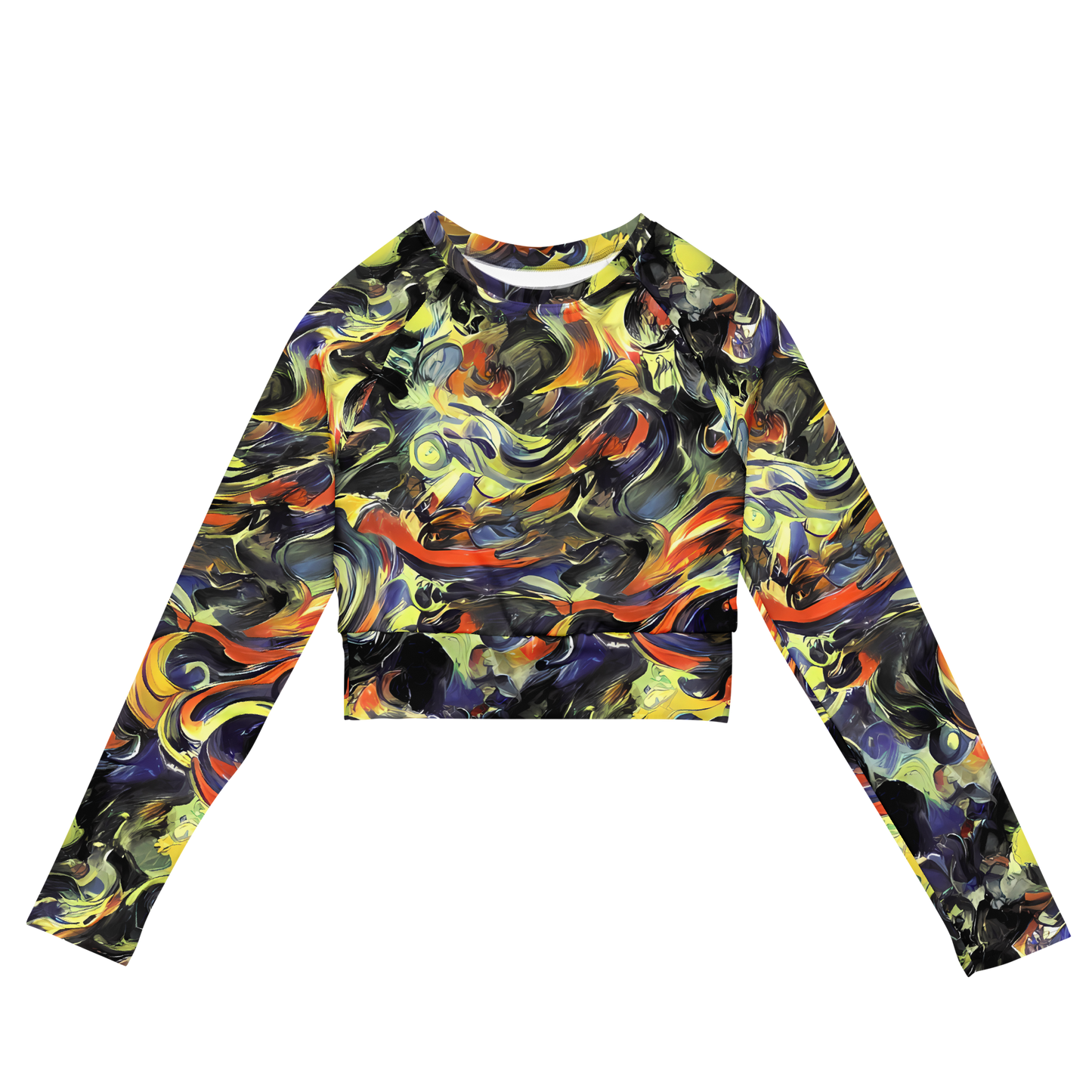 Long Sleeve Crop Top - Twilight Chaos