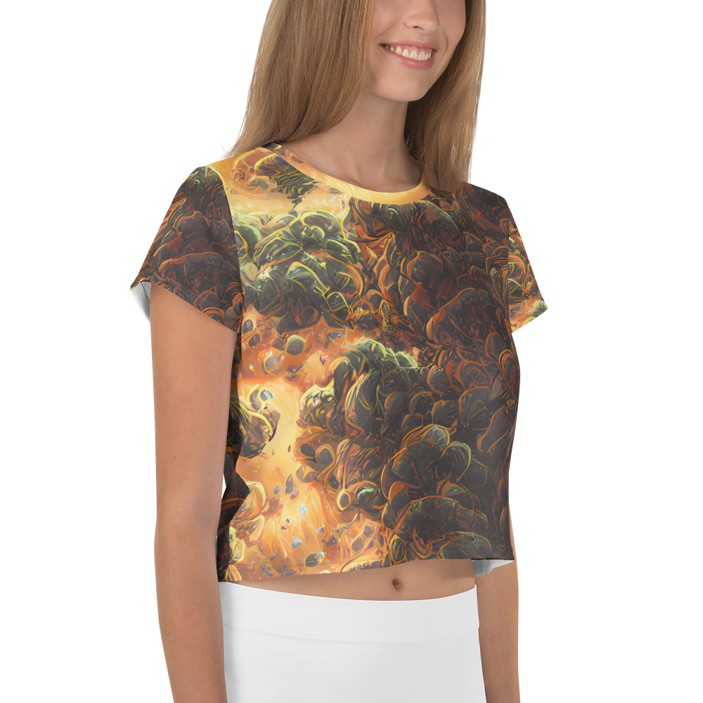 Women's Crop Tee - Volcanic Cascade