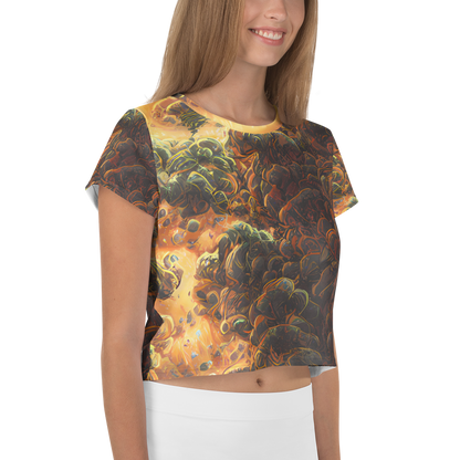 Women's Crop Tee - Volcanic Cascade