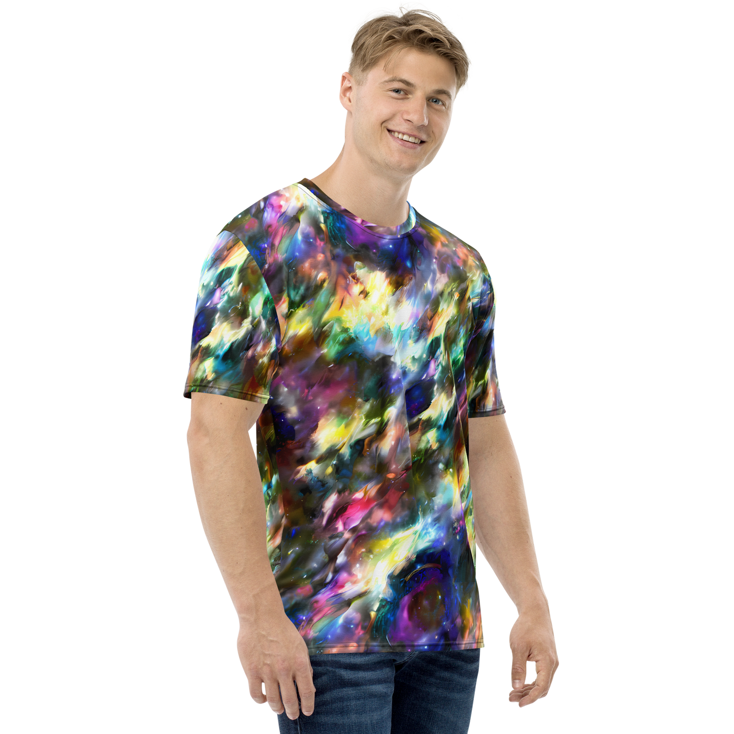 Men's Crew Neck T-Shirt - Emilia's Nebula