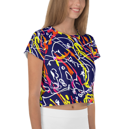 Women's Crop Tee - Neon Currents