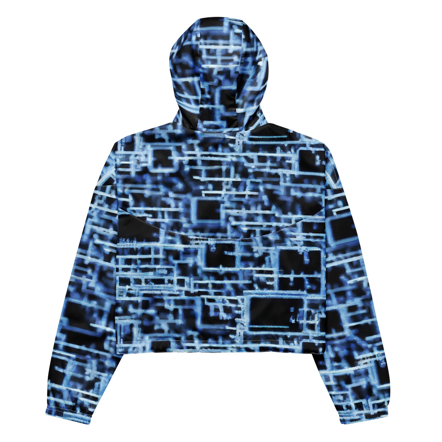 Women's Cropped Windbreaker - Circuit Frost