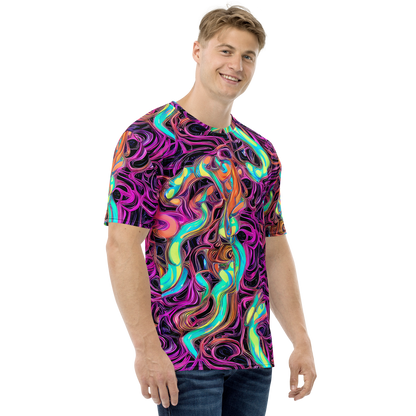 Men's Crew Neck T-Shirt - Neon Drizzle