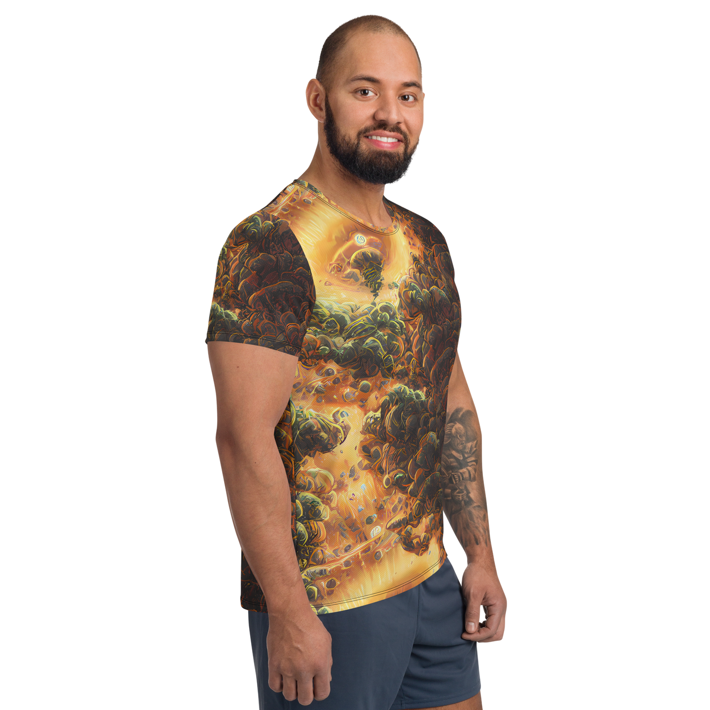 Men's Athletic T-Shirt - Volcanic Cascade