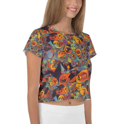 Women's Crop Tee - Galactic Faces