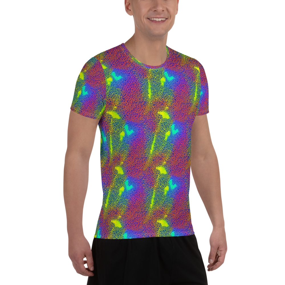 Men's Athletic T-Shirt - Prismatic Web