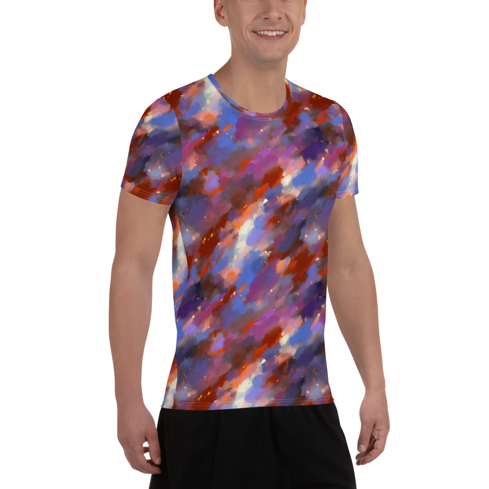 Men's Athletic T-Shirt - Celestial Brushstroke