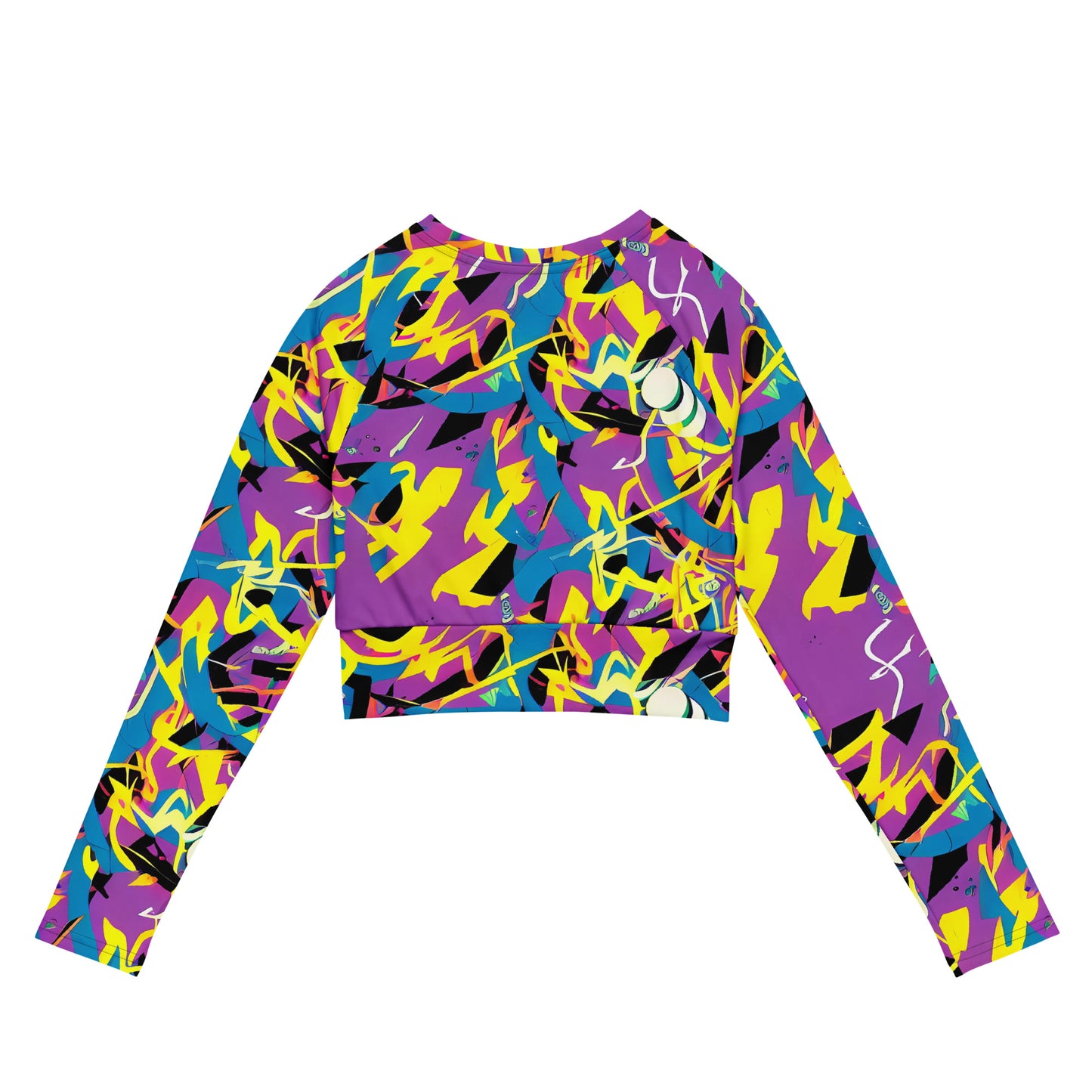 Long Sleeve Crop Top - Galactic Sprawl