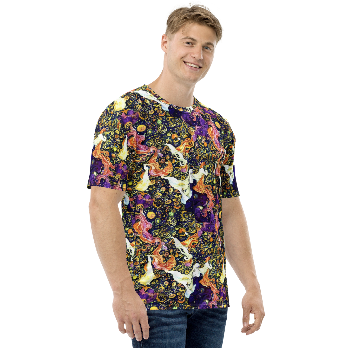 Men's Crew Neck T-Shirt - Ethereal Waltz