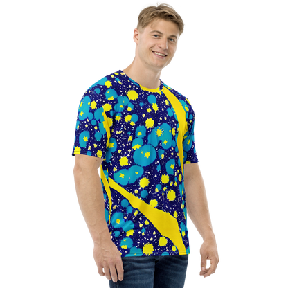 Men's Crew Neck T-Shirt - Starburst Splash