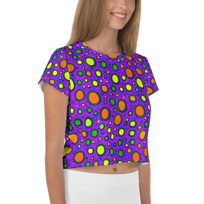 Women's Crop Tee - Luminous Bubbles