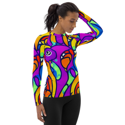 Women's Rash Guard - Kaleido Fish