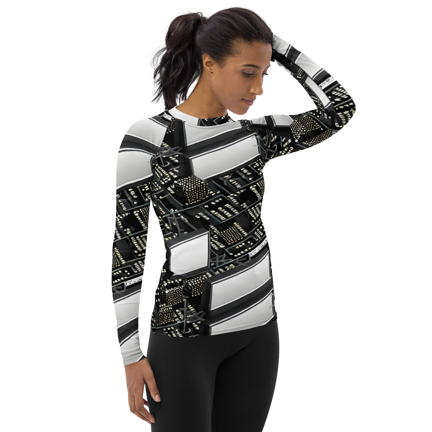 Women's Rash Guard - Electro Essence