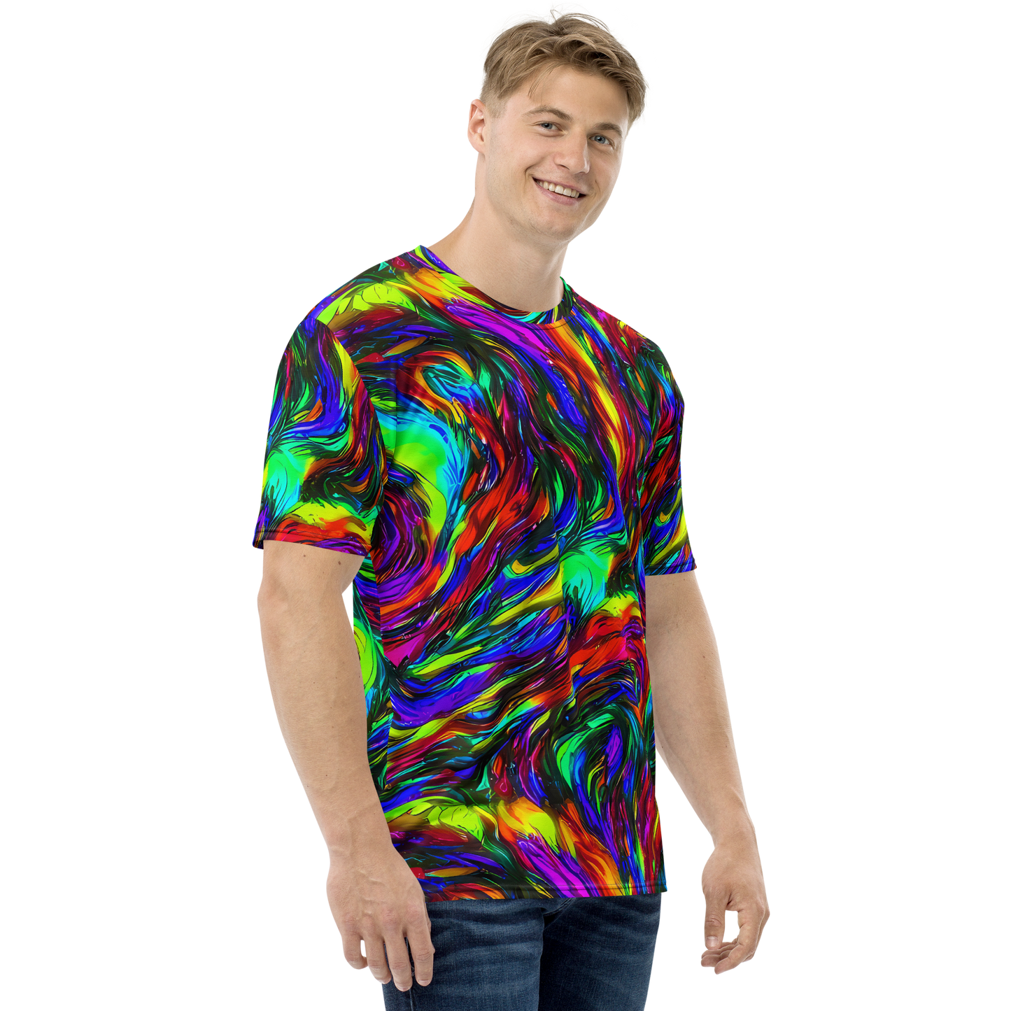 Men's Crew Neck T-Shirt - Calraet Swirl
