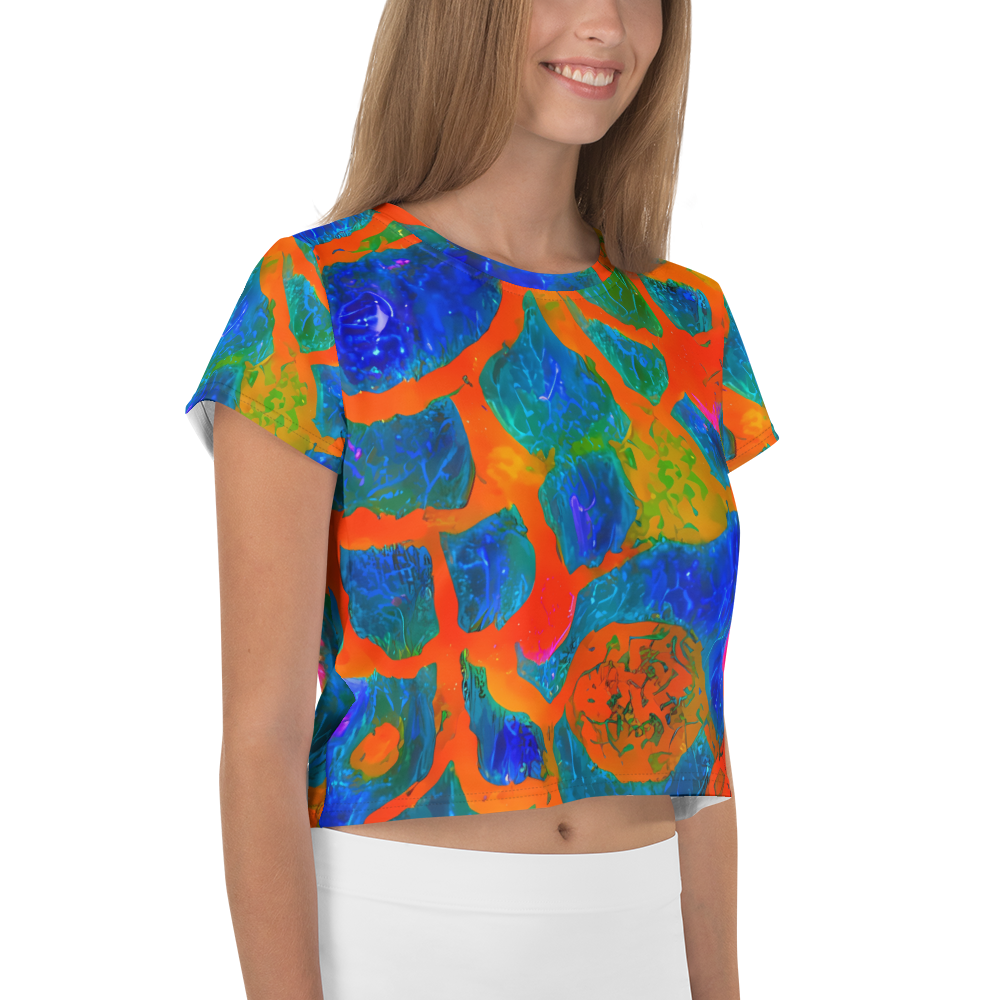 Women's Crop Tee - Vibrant Mosaic