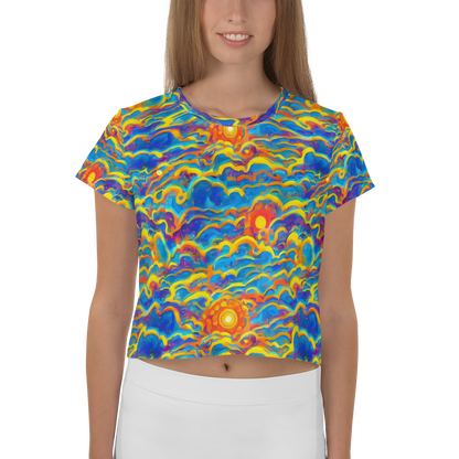 Women's Crop Tee - Chroma Ripple