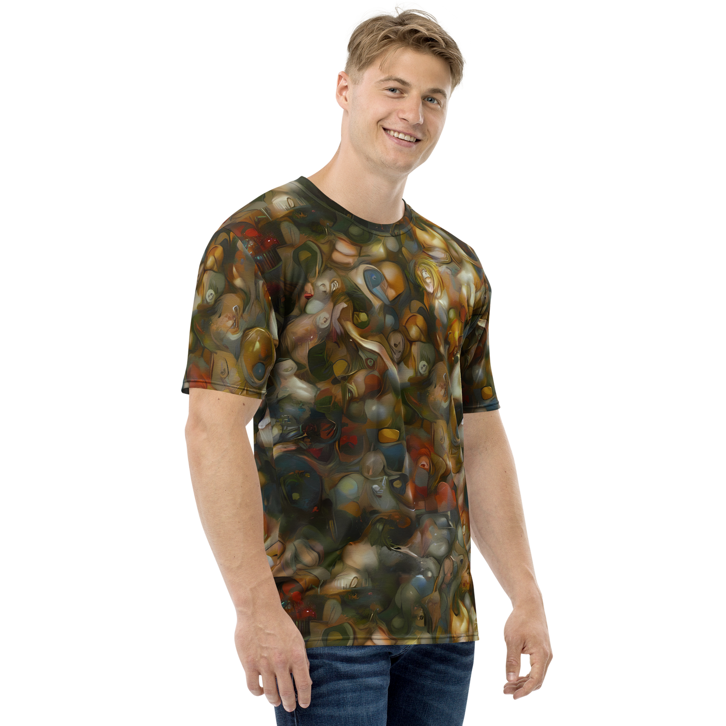 Men's Crew Neck T-Shirt - Cryptic Canvas