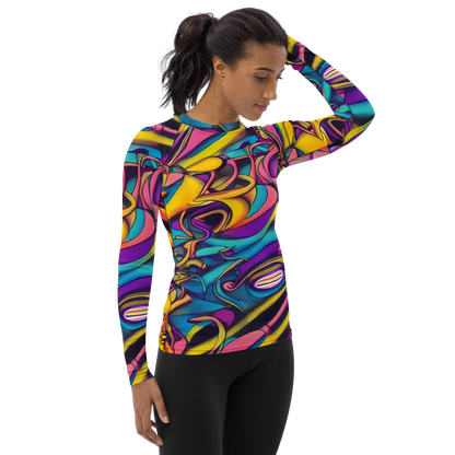 Women's Rash Guard - Pre-Raphaelite Wave