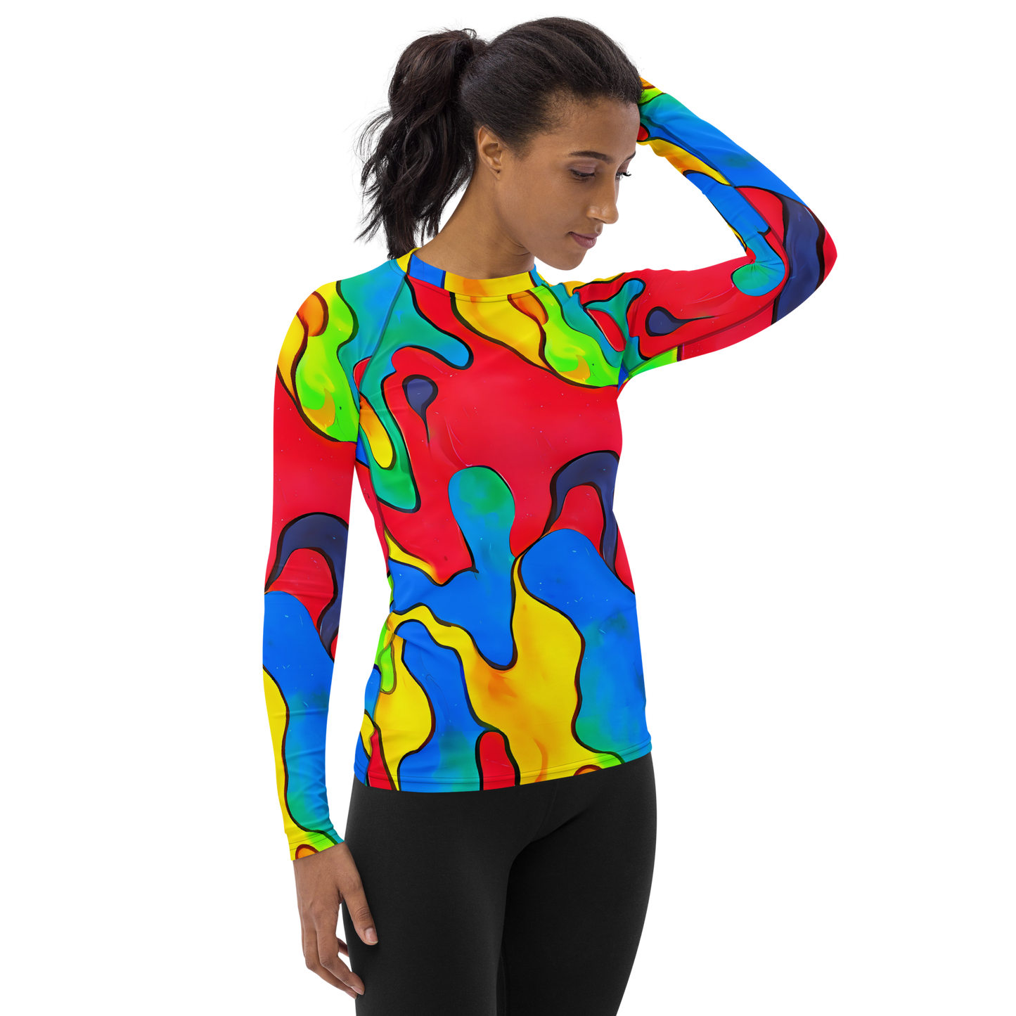 Women's Rash Guard - Splash of Joy