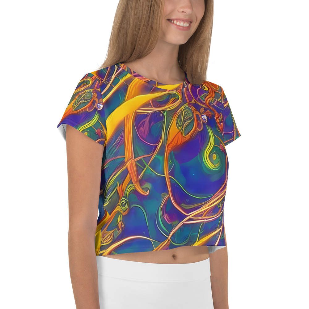 Women's Crop Tee - Luminous Whirl