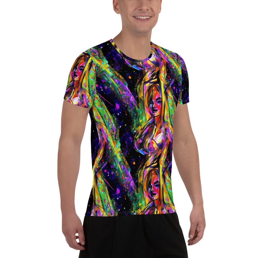 Men's Athletic T-Shirt - Galactic Flamenco