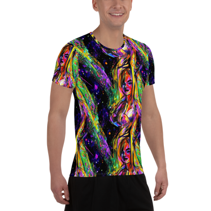 Men's Athletic T-Shirt - Galactic Flamenco