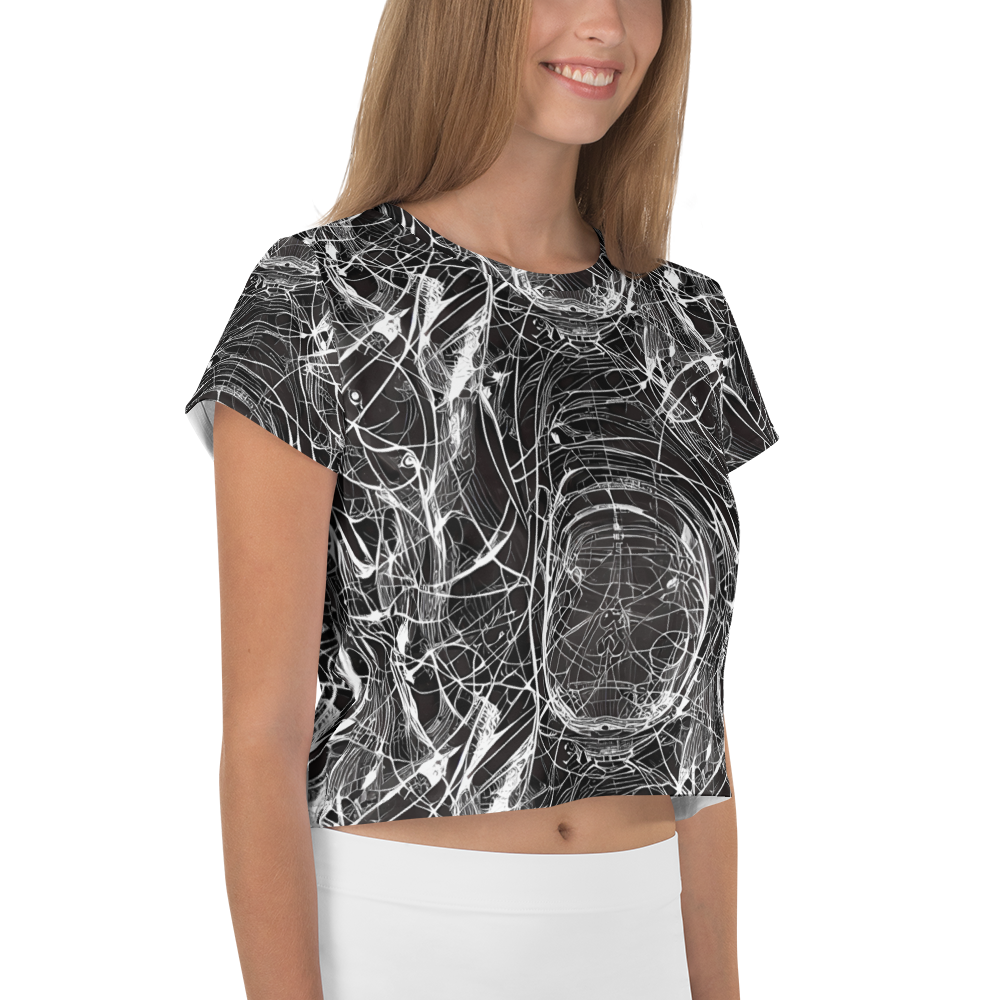 Women's Crop Tee - Nexus of Lines