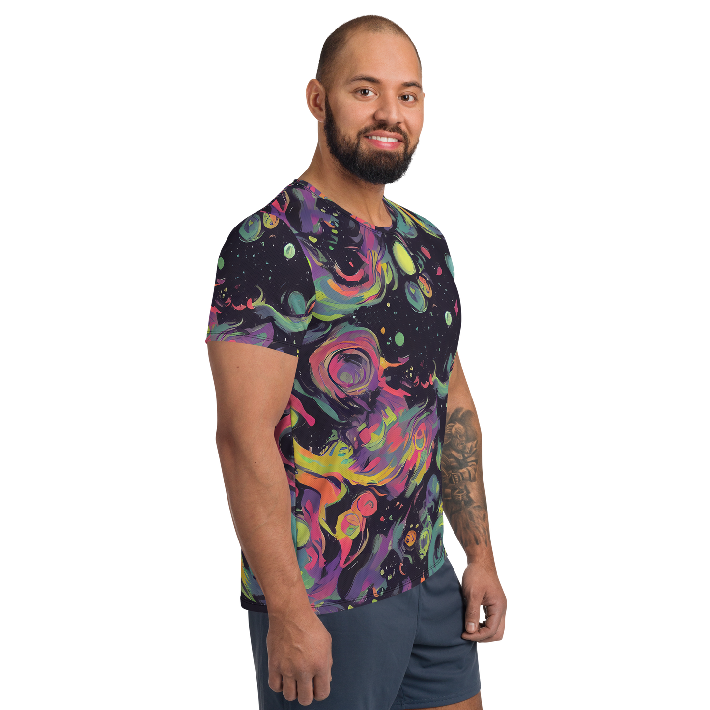 Men's Athletic T-Shirt - Psychedelic Drift