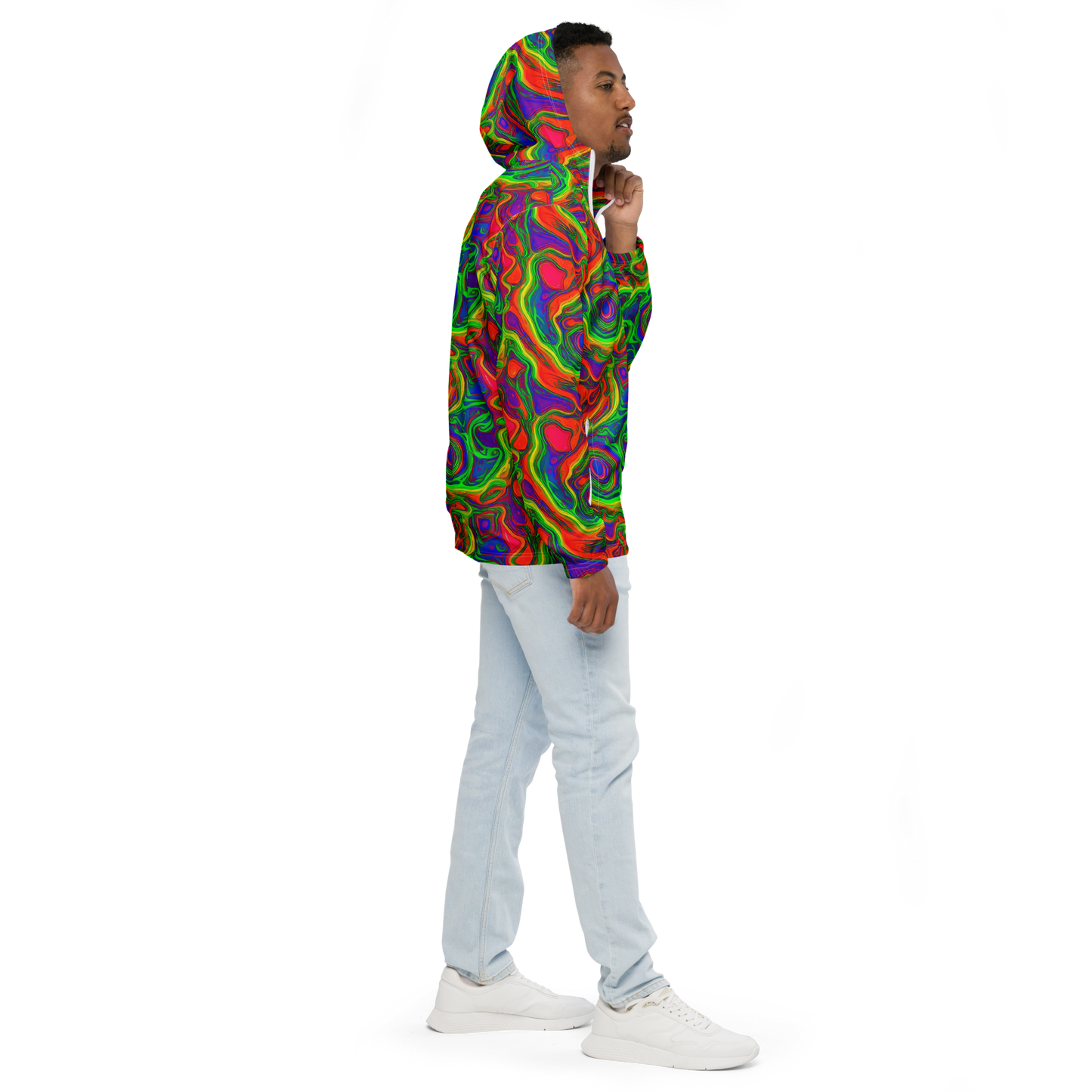 Men's Windbreaker - Psychedelic Waves