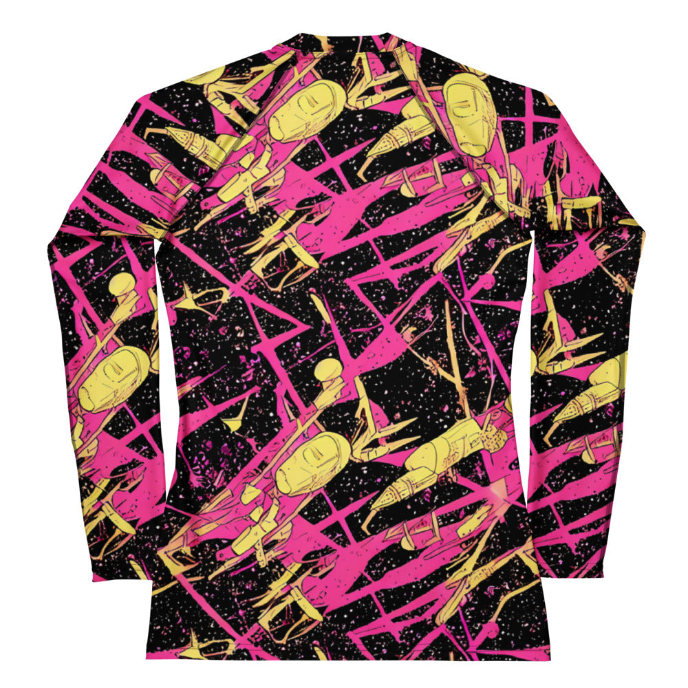 Women's Rash Guard - Galaxy Graffiti