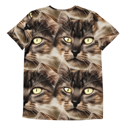 Men's Athletic T-Shirt - Feline Reverie