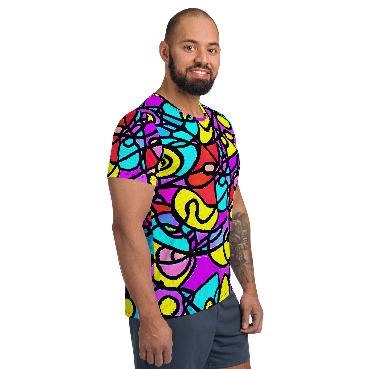 Men's Athletic T-Shirt - Radiant Chaos