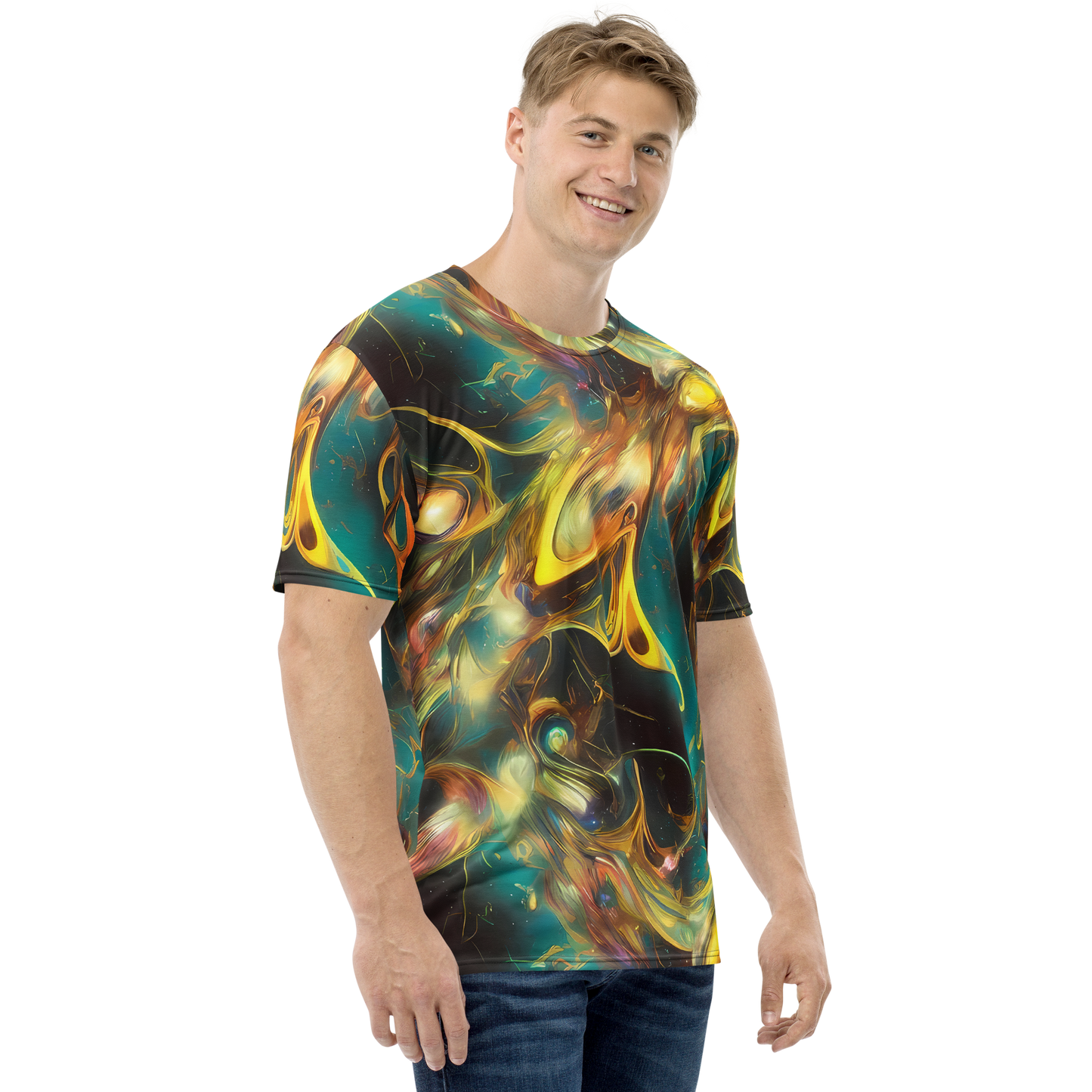 Men's Crew Neck T-Shirt - Elegant Whirl