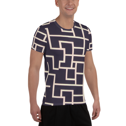 Men's Athletic T-Shirt - Gilded Gridlock