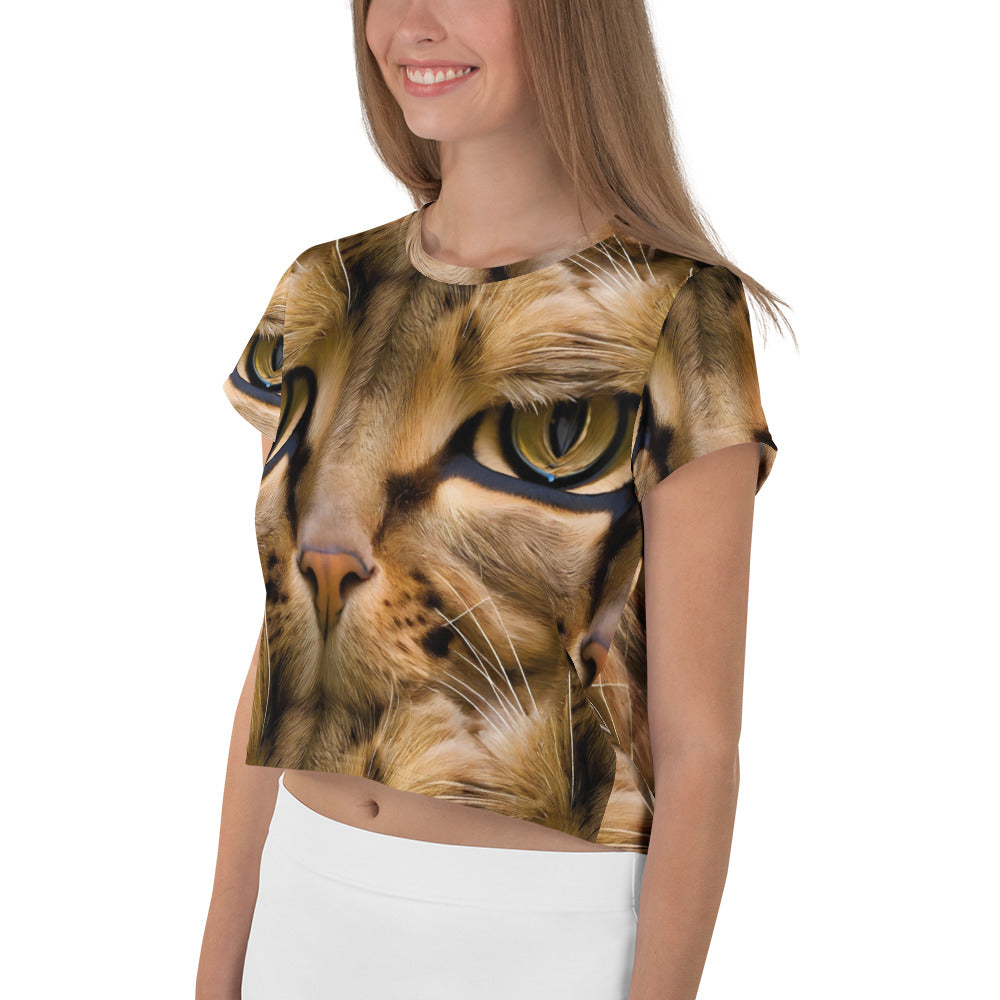 Crop Tee - Feline Whisper