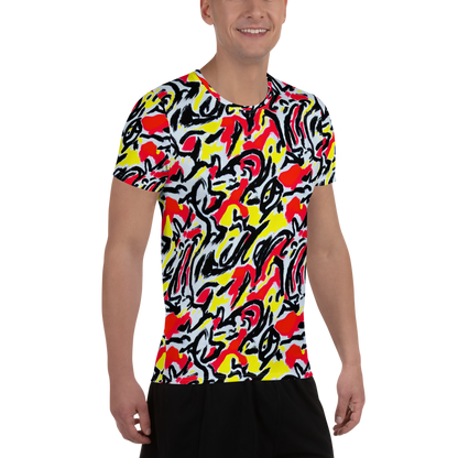 Men's Athletic T-Shirt - Cosmic Brushstrokes