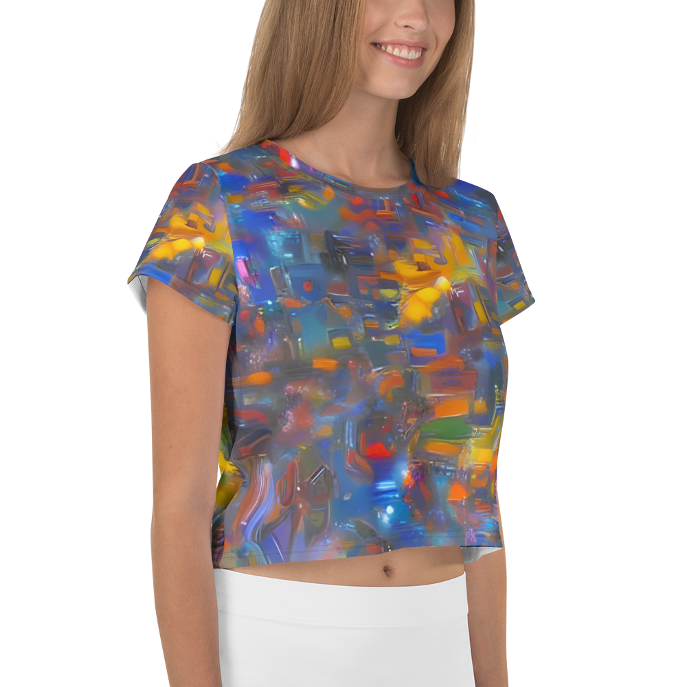 Women's Crop Tee - Abstract Conflux