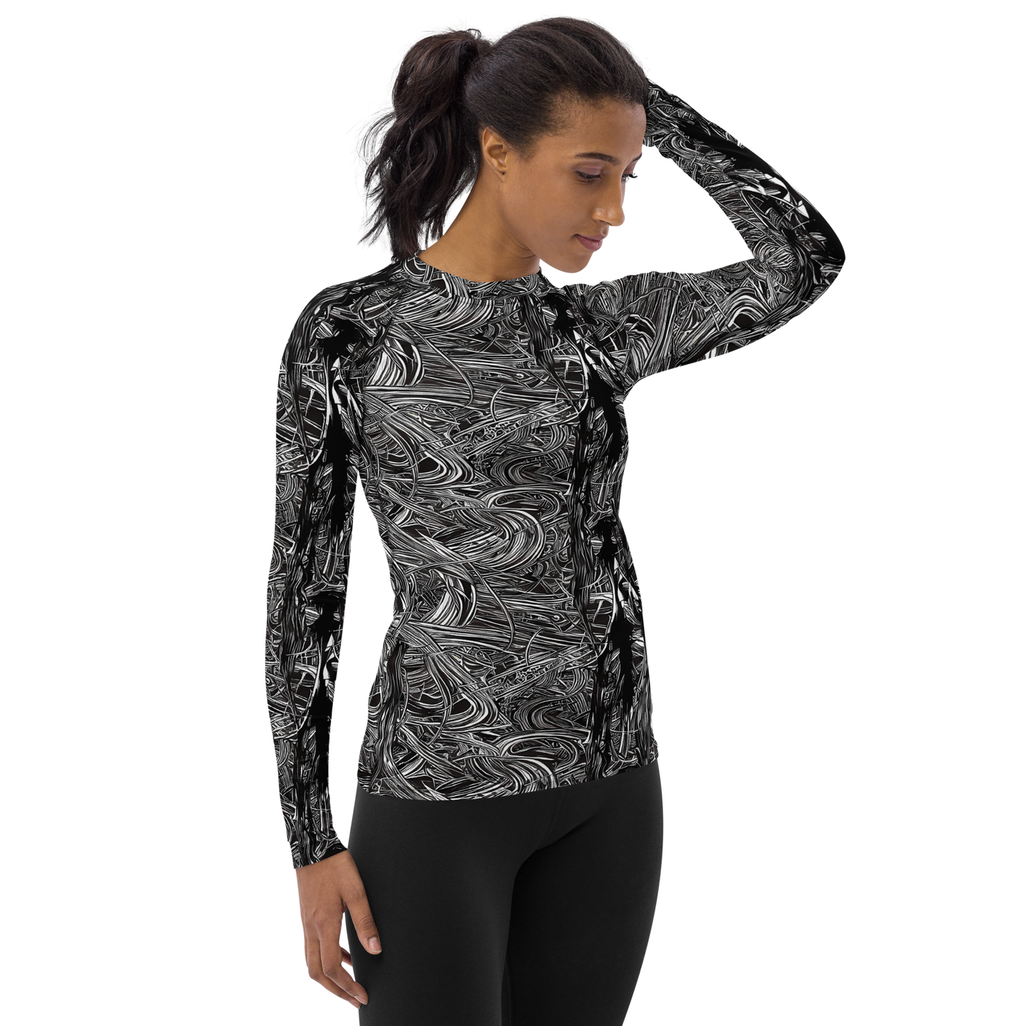 Women's Rash Guard - Mesmeric Tangles