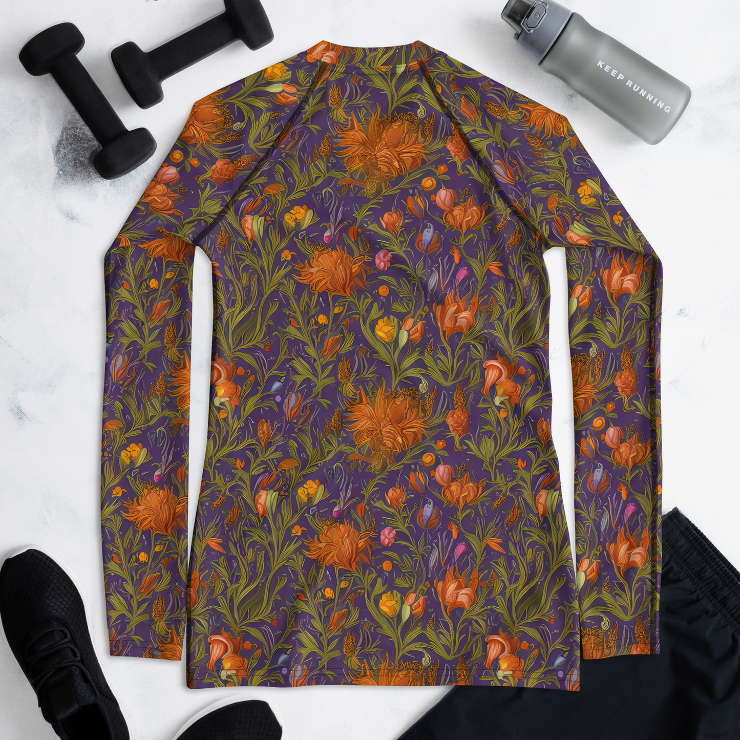 Women's Rash Guard - Botanical Nebula